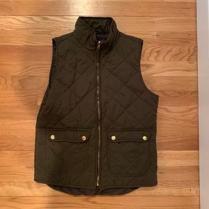 Green quilted vest